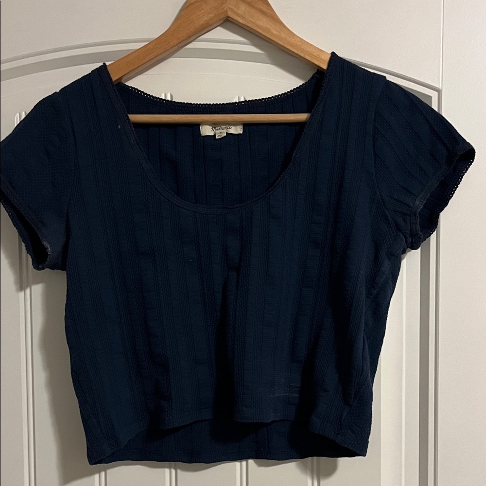 Madewell Dark Blue Crop Top